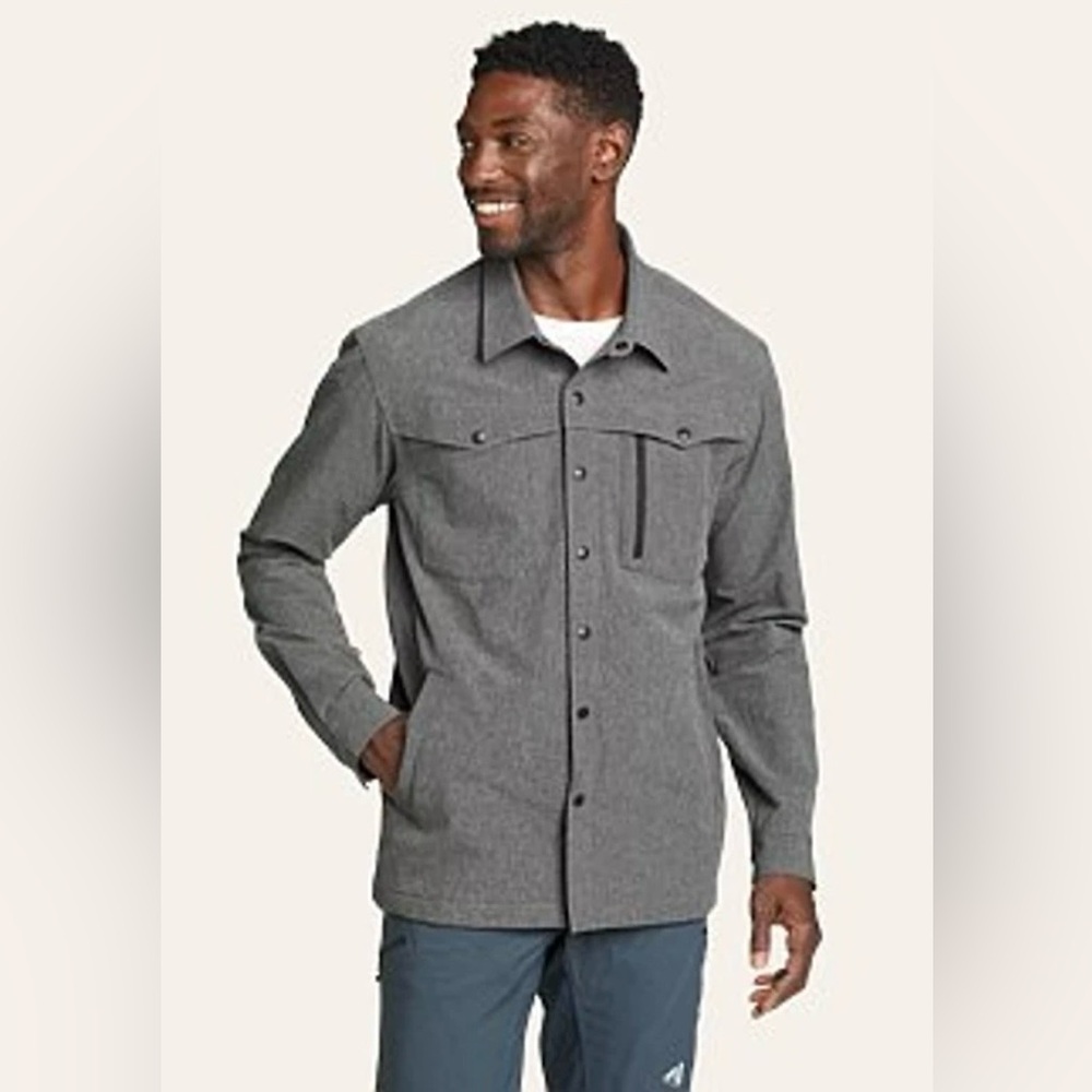 Eddie Bauer Acclivity Shirt Jacket charcoal heather Xl
